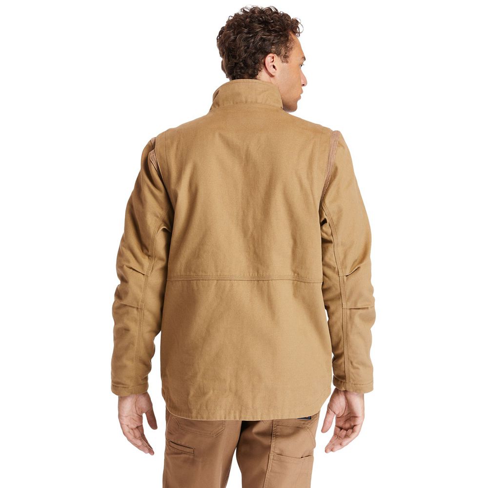 Chaquetas Timberland Argentina Hombre - Pro® Gritman Lined Lona - Marrones - PZWCKX-895